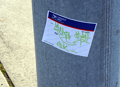 Sticky note graffiti